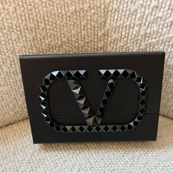 New Valentino Beauty Black Studded Clutch/Makeup Case - Picture 1 of 8